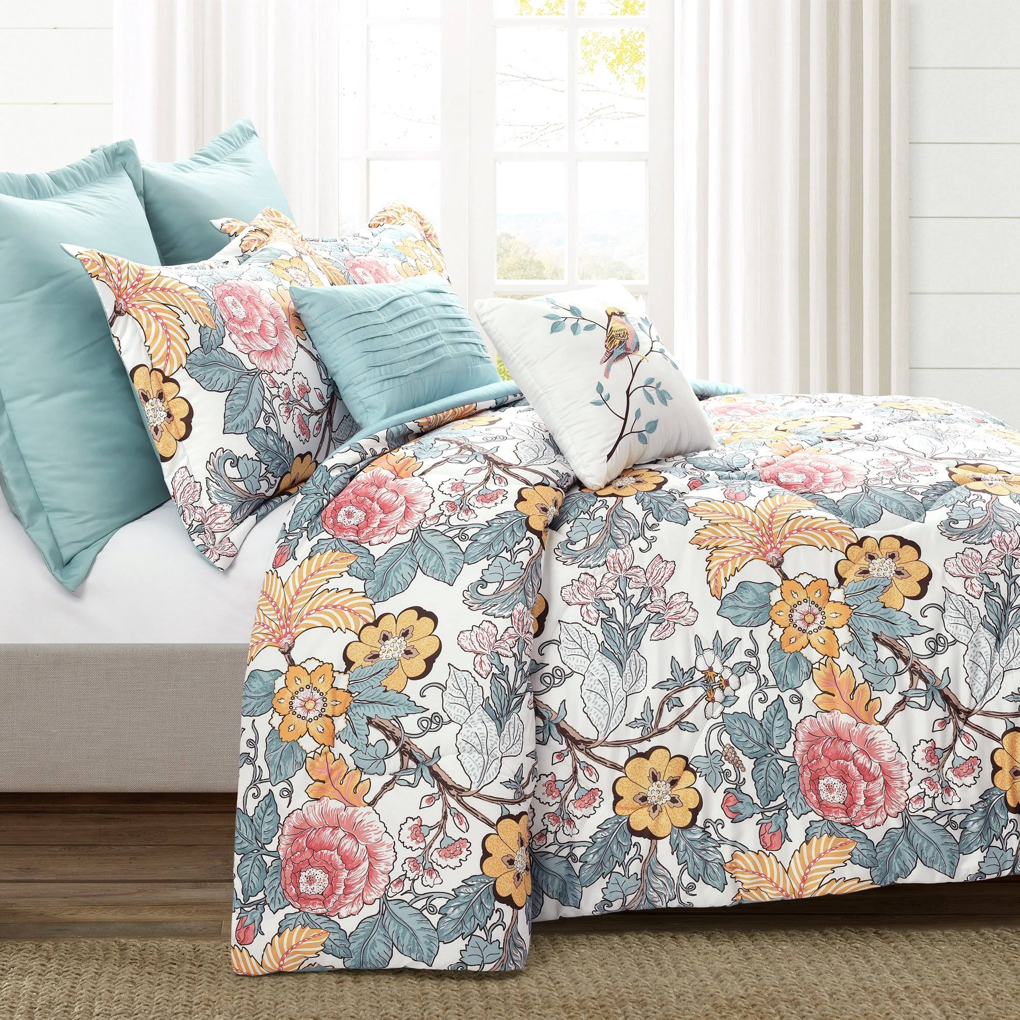 Lush Decor Sydney Comforter Blue u0026 Yellow Set King