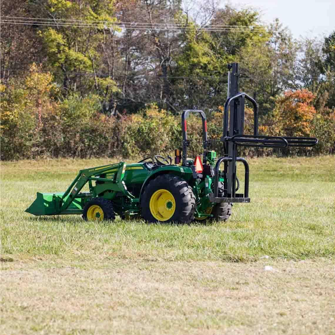 Titan Attachments 3 Point Hydraulic Hay Bale Lift Fits Category 1 and 2 Tractors