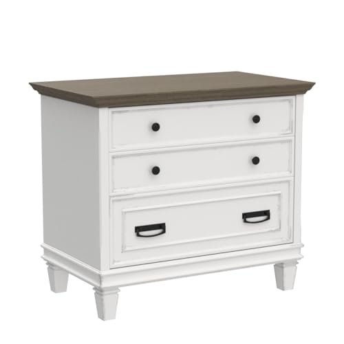 Martin Furniture Hartford Lateral File Cabinet, Brown - Fully Assembled