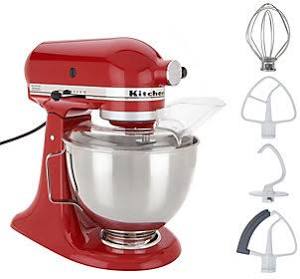 KitchenAid 4.5-qt 300W Tilt-Head Stand Mixer with Flex Edge ,Majestic Yellow
