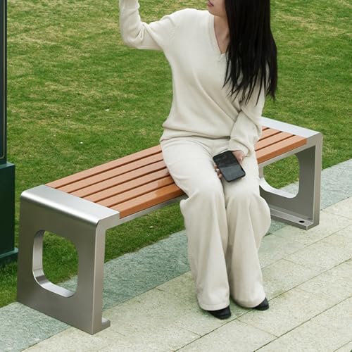 Garden Benches for Outdoors Metal Bench Patio Backless Bench Weather Proof Porch Bench for Park Garden and Lounge(120cm/47in)