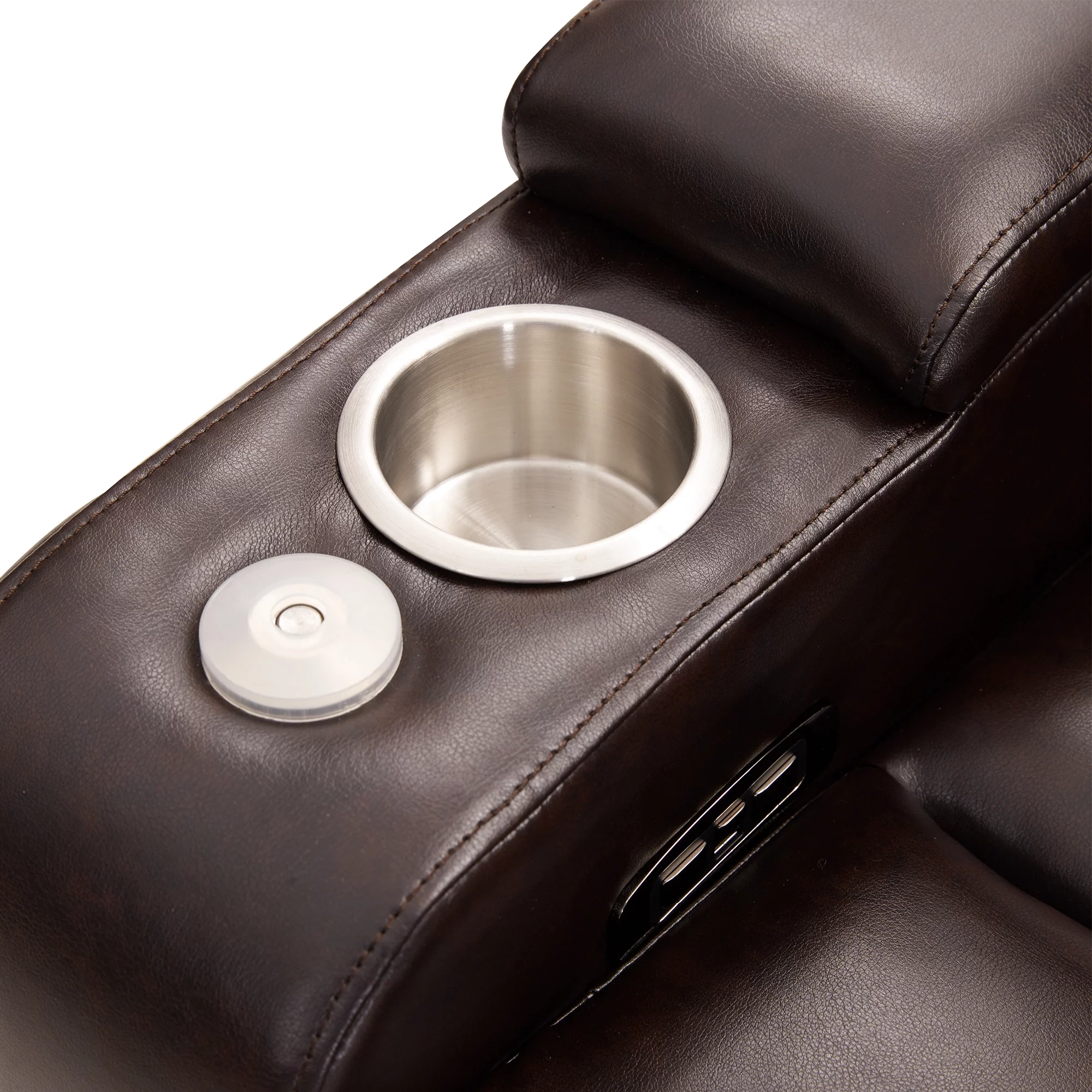 Power Motion Recliner with Cup Holders Ambient Lighting, USB Charge Port, 360 Swivel Tray Table, Hand in-Arm Storage, Gaming Recliner Chair