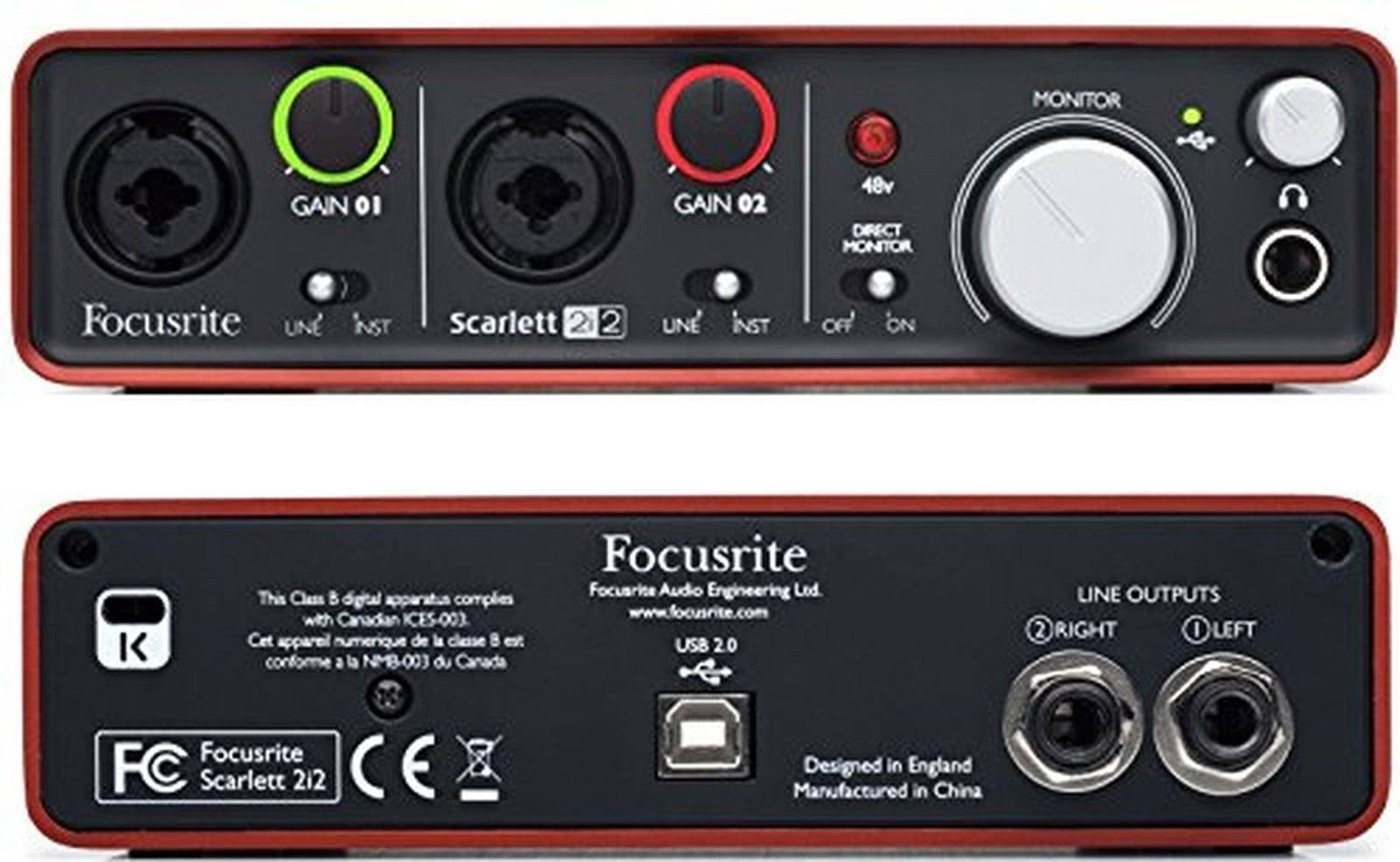 Focusrite Scarlett 2i2 USB Recording Audio Interface