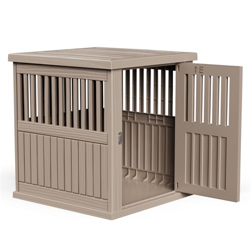 DRATO Dog Crate Furniture End Table Night Stand Furniture with Lockable Latch for Small to Large Dogs Side End Table, Modern Dogs Kennel Indoor