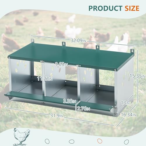 3-Tier Large Wooden Chicken Coop for 8-10 Chickens,Outdoor Walk-in Chicken Coop House with Run&Nesting Boxes,Hen House Poultry Pet Habitat Hutch Cage W/Pull Out Trays&Wire Fencing(95"×80"×83")