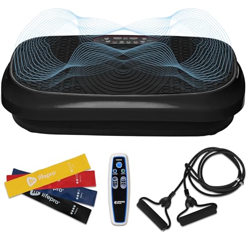 Lifepro Waver Mini Vibration Plate - Whole Body Vibration Platform Exercise Machine - Home & Travel Workout Equipment for Weight Loss, Toning & Wellness - Max User Weight 260lbs