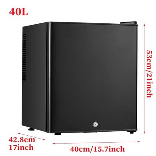 GIZNXBA Skincare Fridge Black, Mini Fridge Skincare, Single Door Compact Refrigerator, Energy Saving, Mini Refrigerator Adjustable Thermostat, Mini Fridge For Bedroom, Dorm, Office