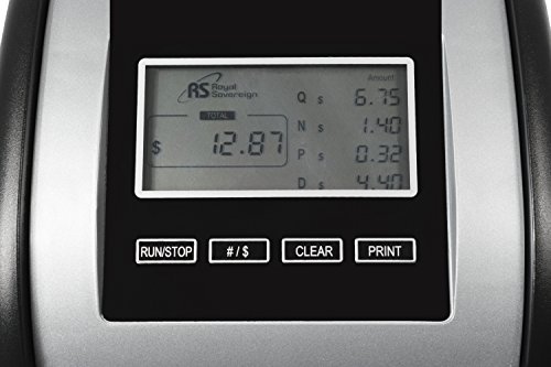 Royal Sovereign 4 Row Electric Coin Counter With Patented Anti-Jam Technology & Digital Counting Display