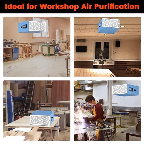 Abestorm Air Filtration System 3-Speed Remote-Controlled (650CFM/850CFM/1100CFM) Built-in Ionizer