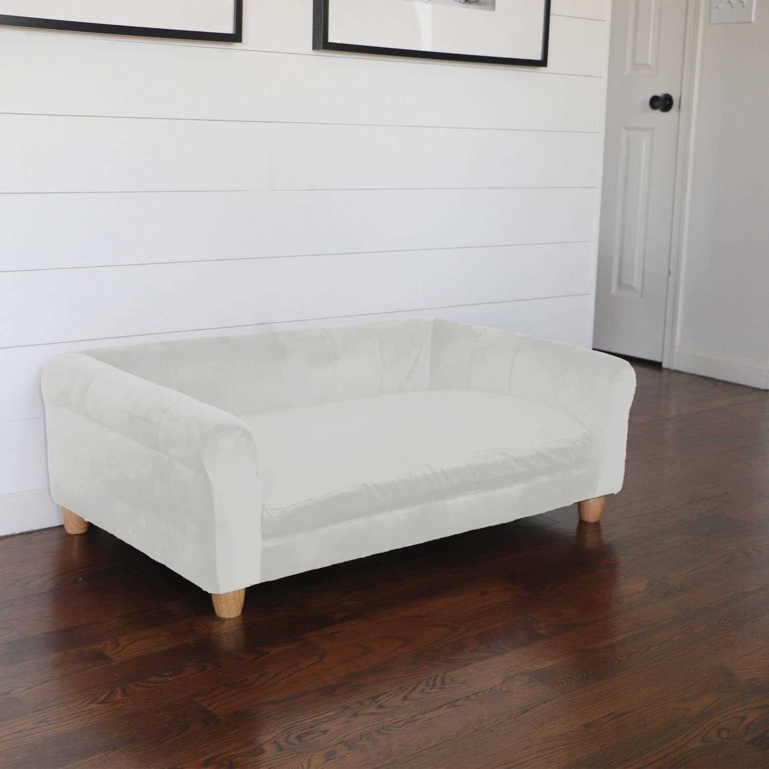 Critter Sitters 42-in. Elegant Faux-Velvet Rectangle Pet Bed for Medium and Large Dogs - Pet Supplies online store