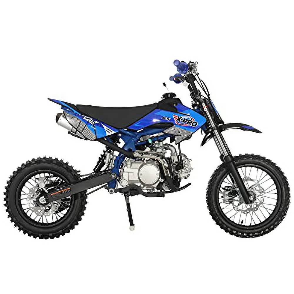 X-Pro Brand New Bolt 125cc Gas Pit Dirt Bike, Automatic Transmission E-Start 14"/12" Tires