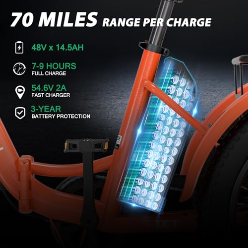 MOONCOOL Electric Tricycle Trike for Adults 350W 36V Removable Battery 24/26 Inches 7 Speeds 3 Wheels Electric Bikes Bicycle for Adults, Three Wheel Electric Cruiser Tricycle