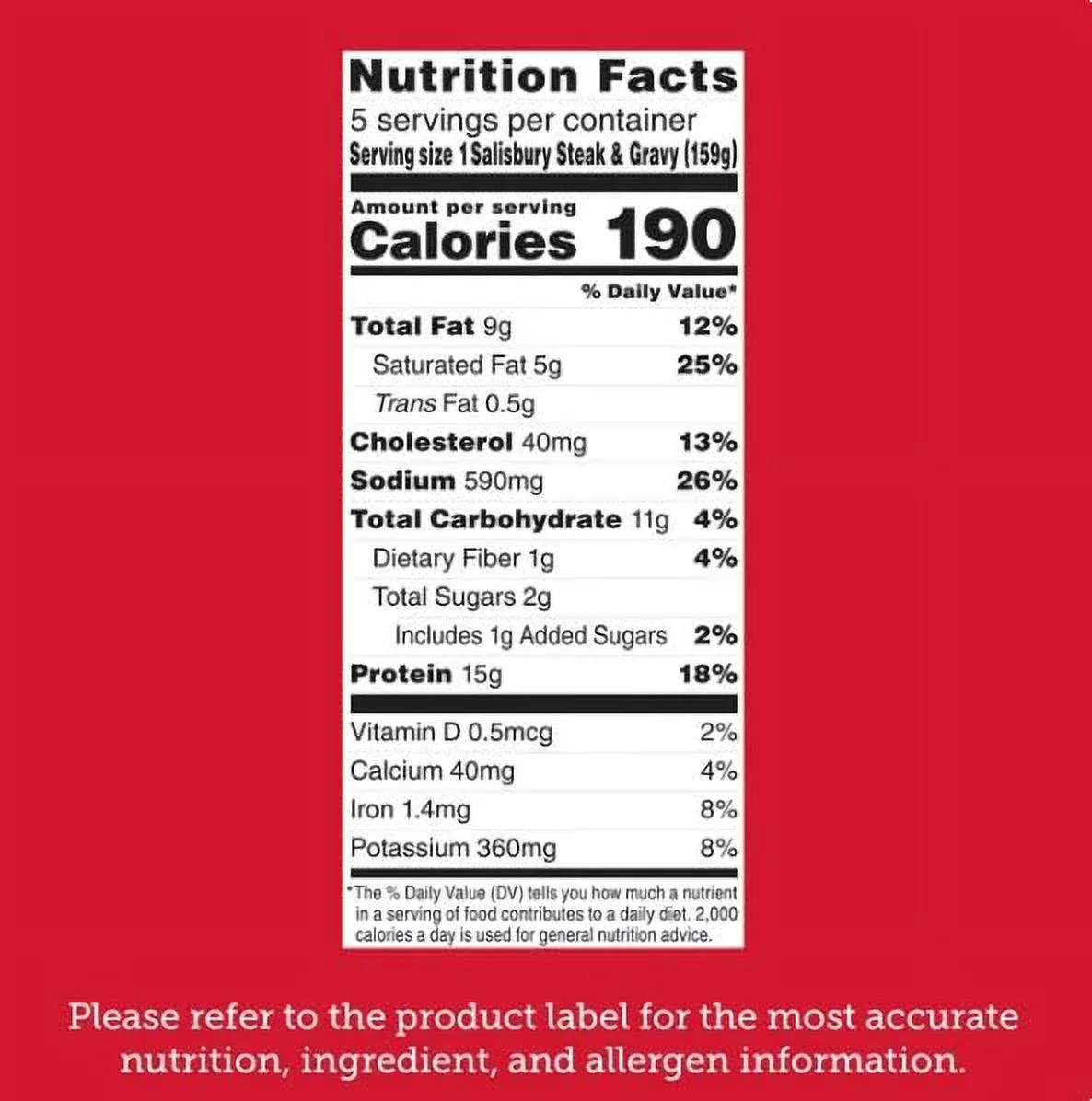 Stouffer's Salisbury Steak Family Size Frozen Meal, 28 oz - Pack of 6