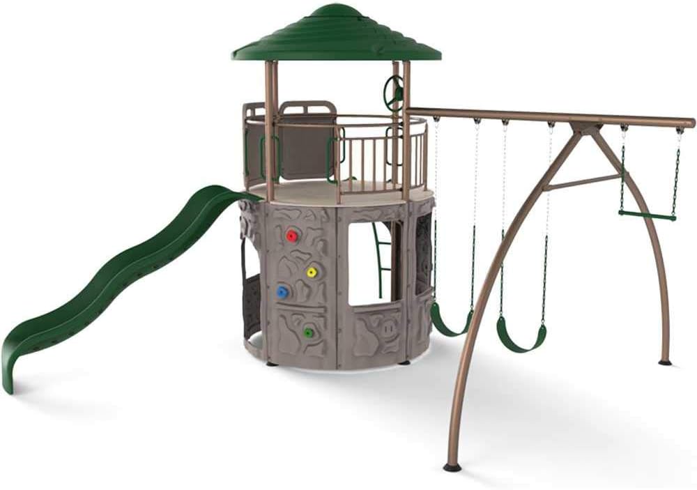 Lifetime 290633 Adventure Tower Swing Set, Earthtone