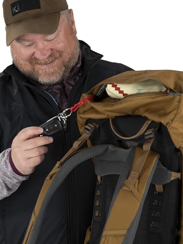Osprey Rook 65L Men's Backpacking Backpack, Dark Charcoal/Silver Lining, Extended Fit