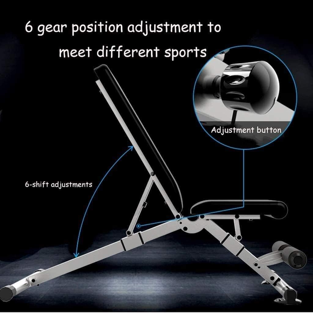 Adjustable Weight Bench Utility Sit Up Bench Flat/Incline/Decline Gym Bench for Upright/Incline/Decline and Flat Exercise Black