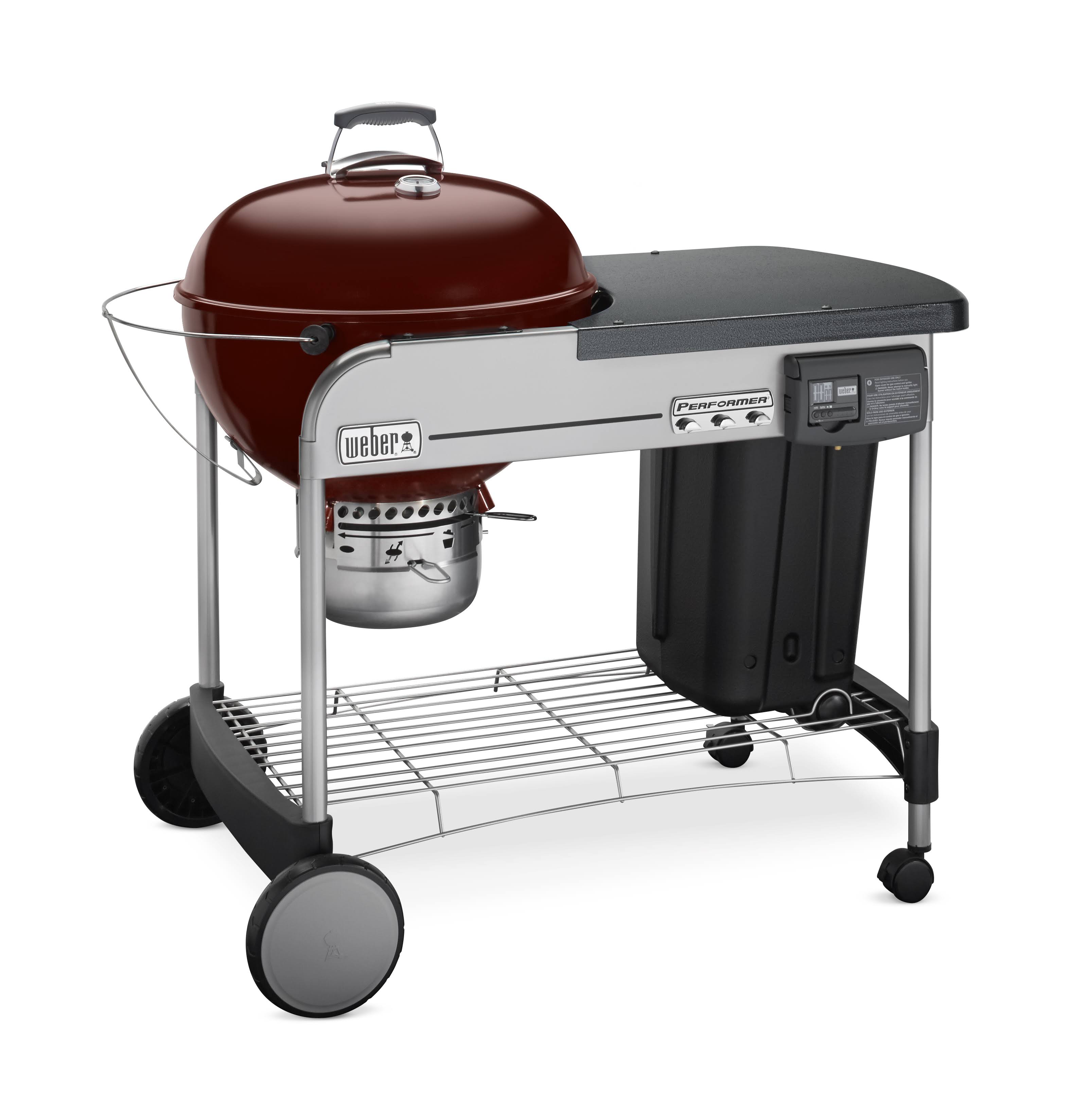 Weber 15503001 Performer Deluxe Charcoal Grill - 22 In. Crimson
