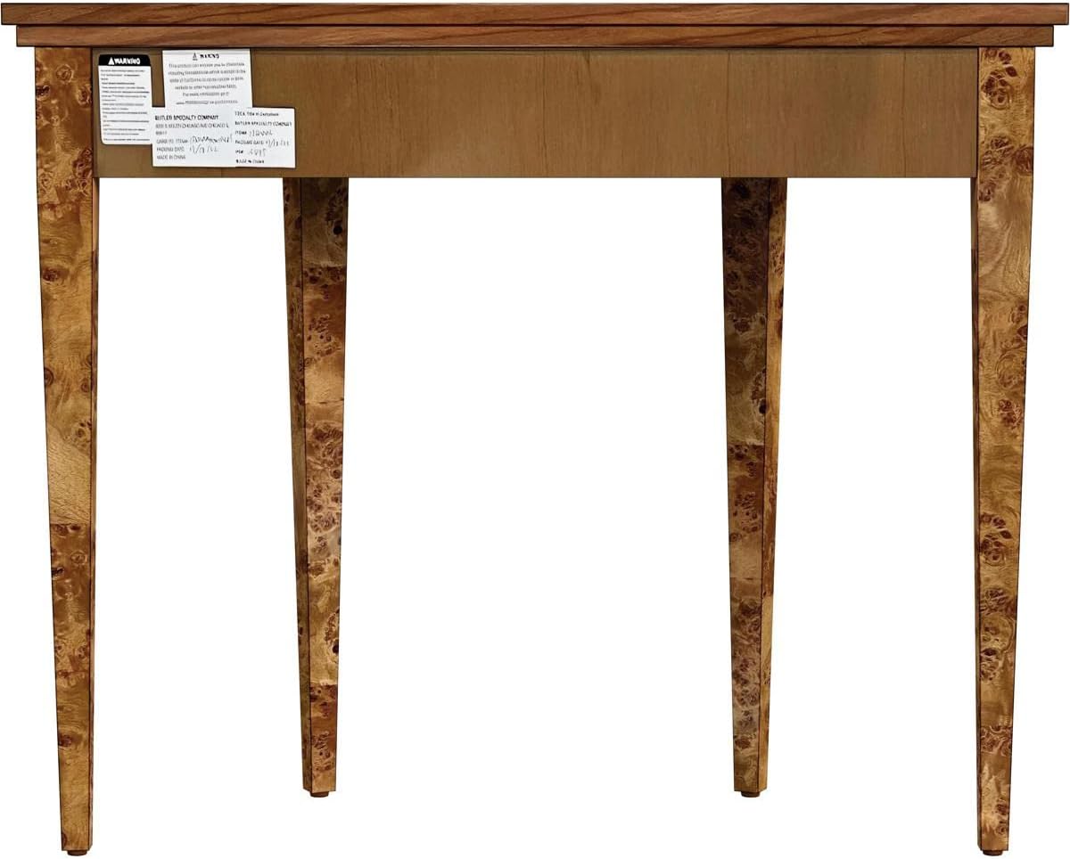 Butler Specialty Company Hampton Burl Wood Demilune 36" Console Table - Brown