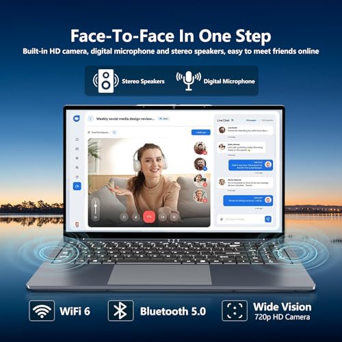 15.6 inch Laptop, Laptops with Core 8100Y (up to 3.40GHz), Gaming Laptop 16GB RAM 512GB ROM, FHD 1920 x 1080, Win 11 Pro Traditional Laptops Computers with WIFI BT 5.0 Netbook For Student Busines