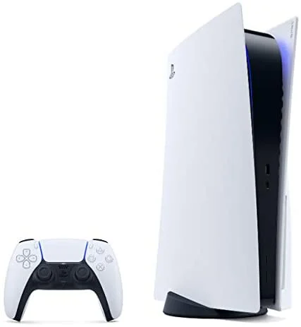 Sony PS5 Playstation 5 Console Disc Version + 1 Wireless Controller, x86-64-AMD Ryzen Zen 8 Cores CPU, 16GB GDDR6 Memory, 800GB SSD Storage - Christmas Deer gift bag