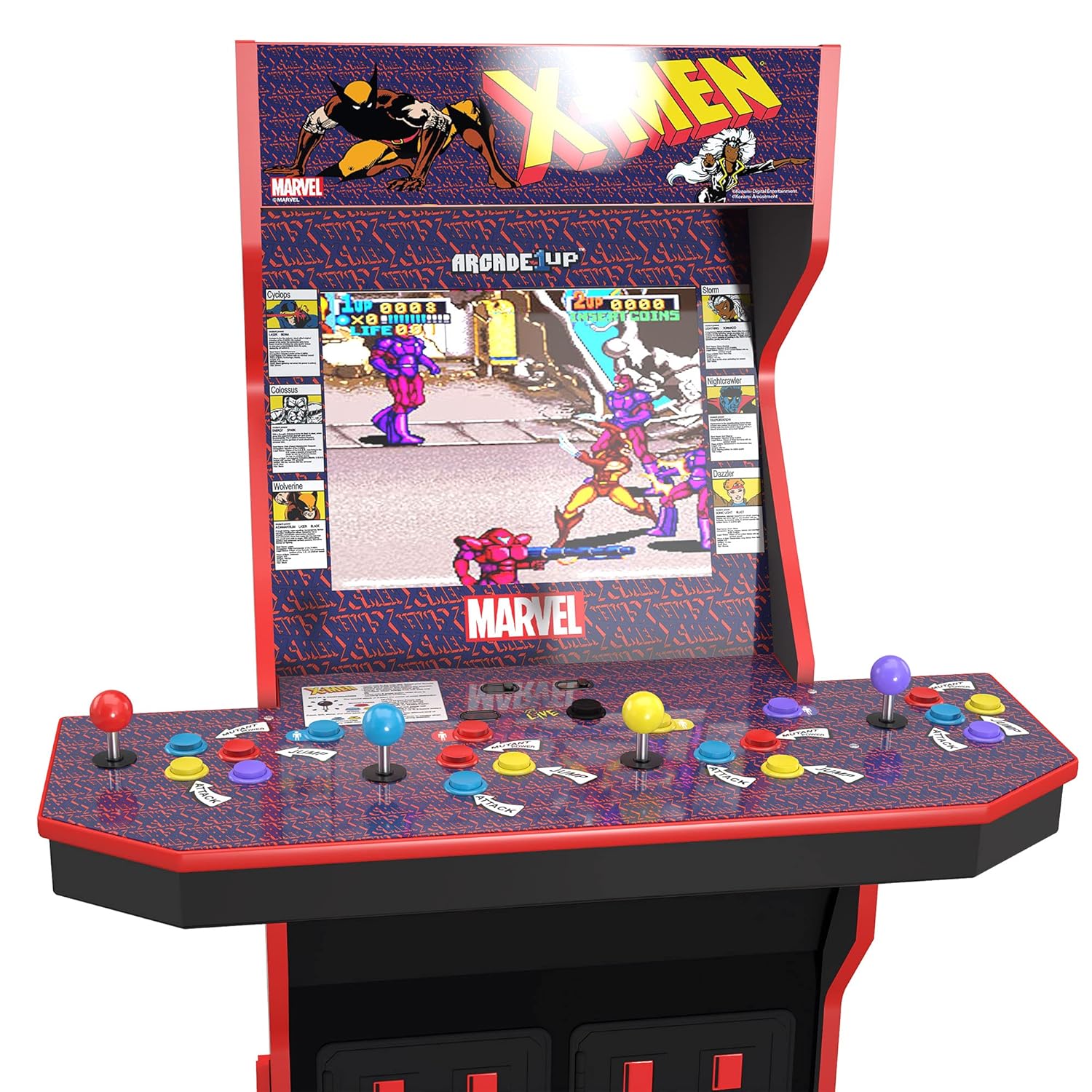 Arcade 1Up Arcade1Up X-Men 4 Player Arcade Machine (with Riser & Stool) - Electronic Games