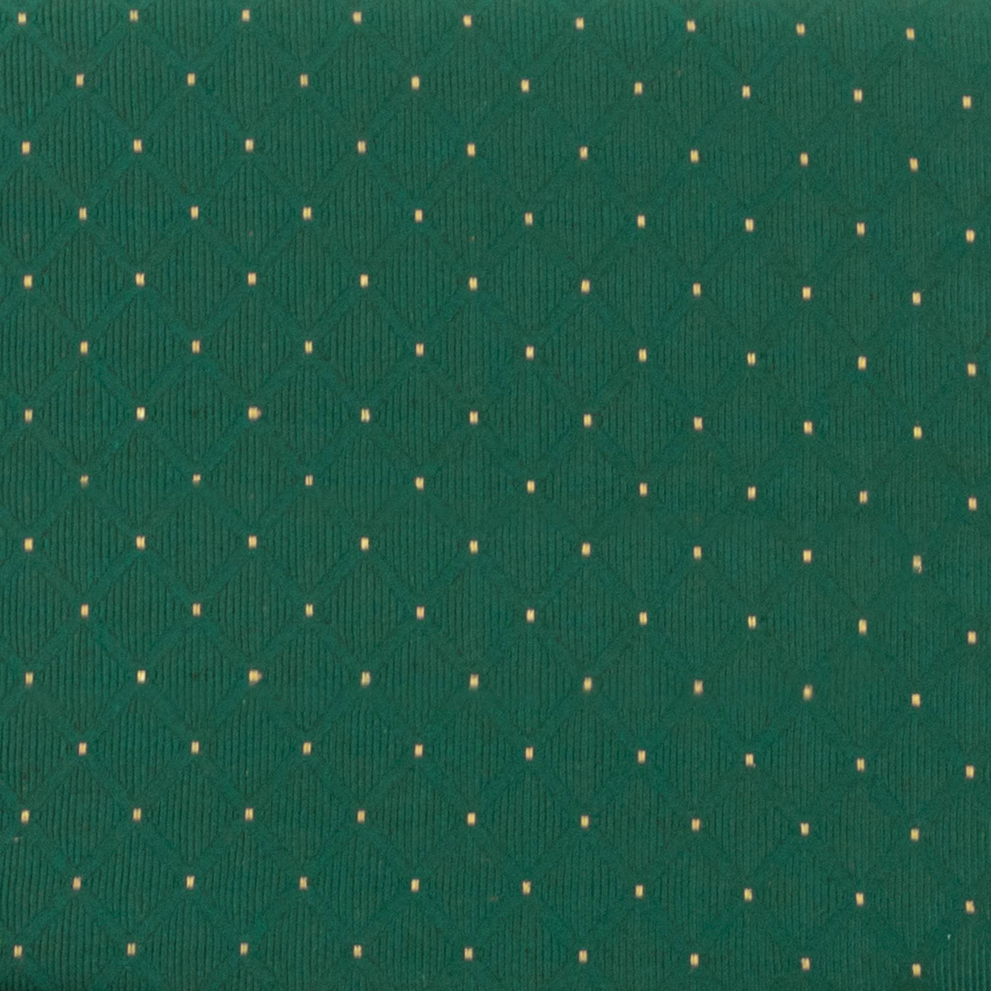 Hercules Series 18.5&&W Church Chair with Book Rack Green Patterned Fabric/Gold Vein Frame