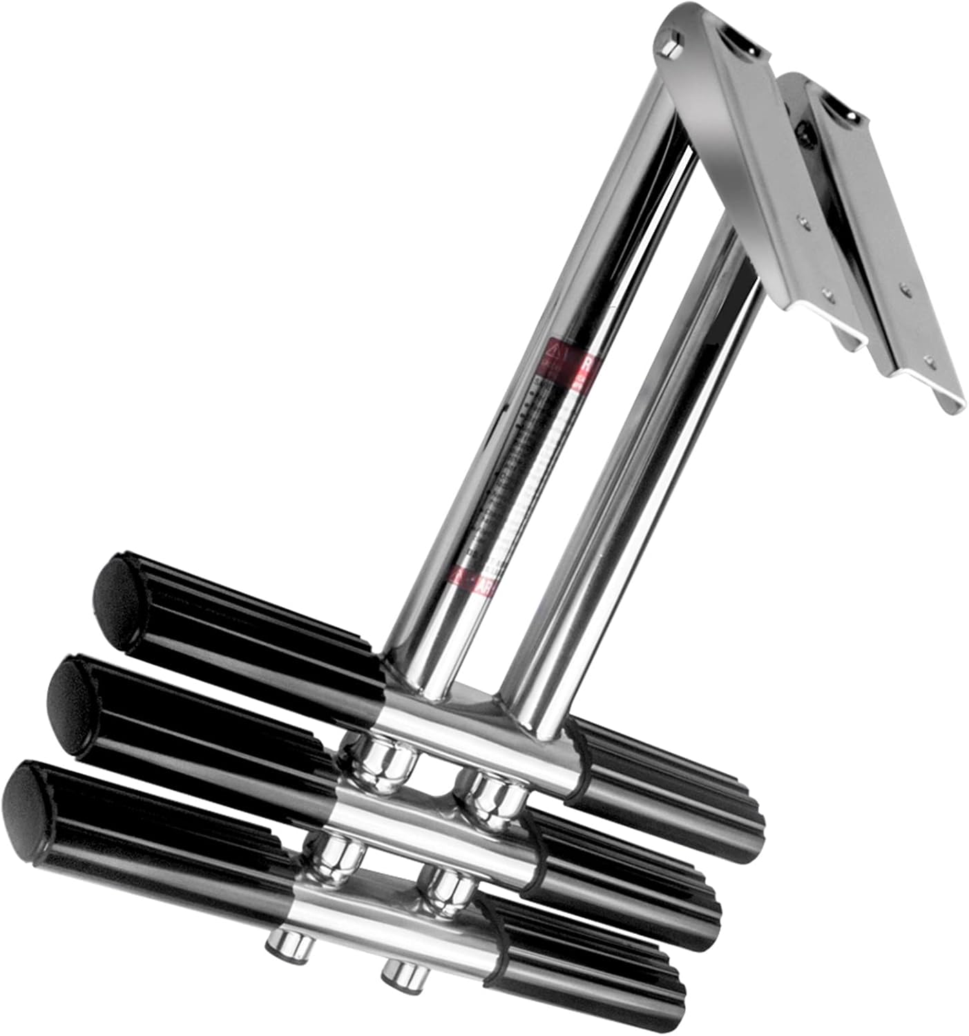 3 Step Pontoon Boat Dive Ladder, Stainless Steel Telescoping Ladder, 3 Step Marine Dual Vertical Ladder for Marine Yacht