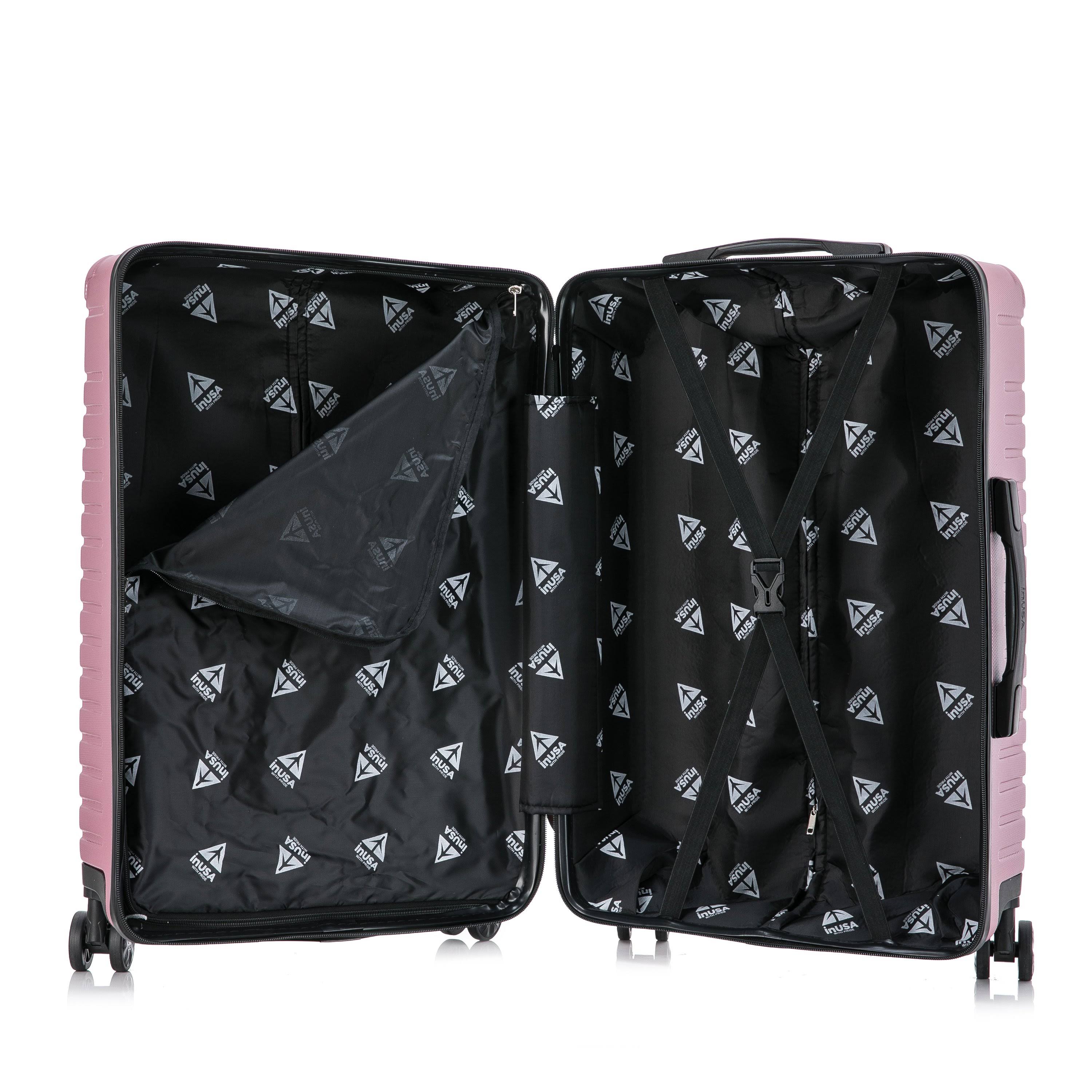 InUSA Deep Lightweight Hardside Spinner 20 in. Carry-On Rose Gold, Pink