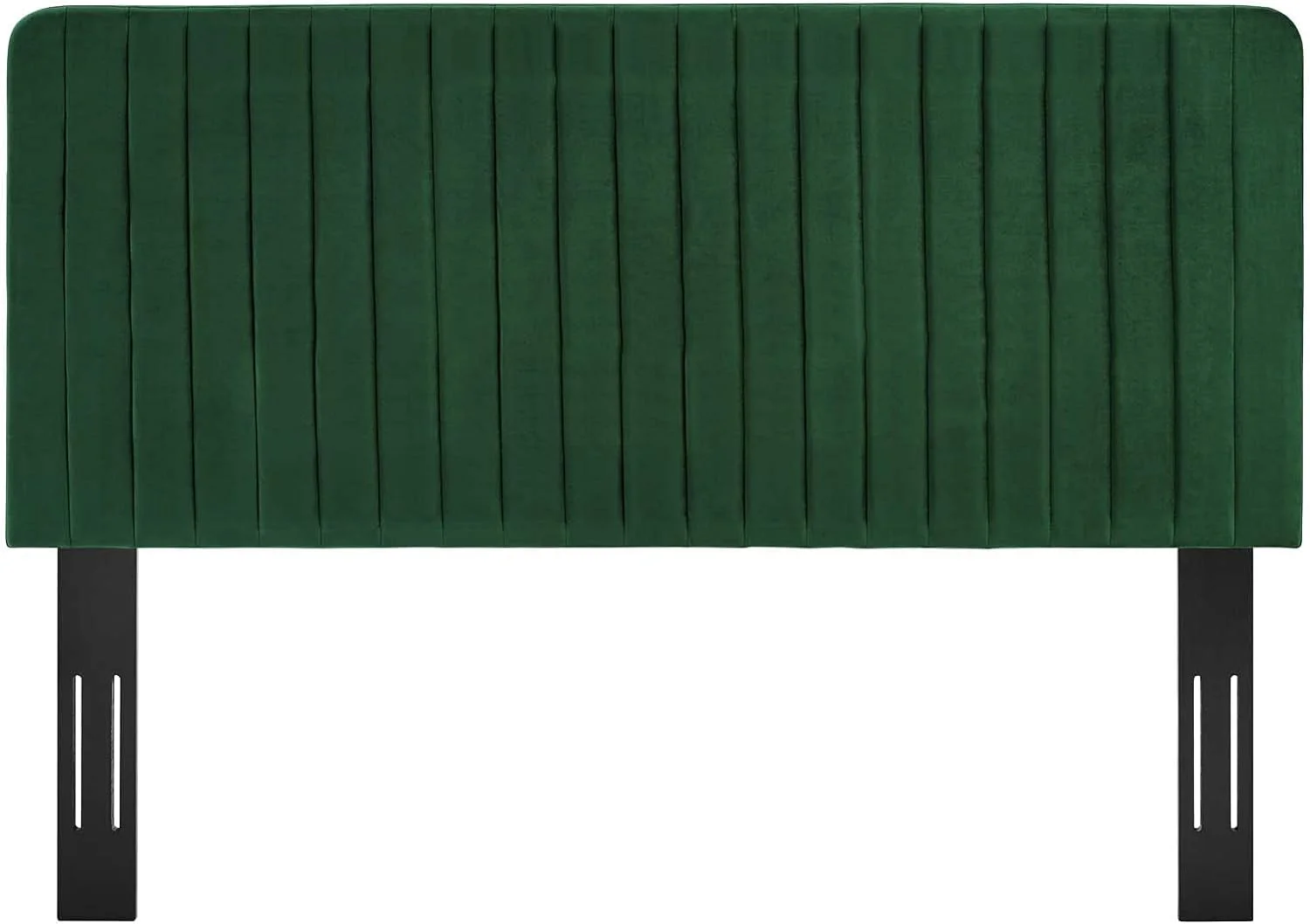 Milenna Channel Tufted Performance Velvet Headboard, , Emerald