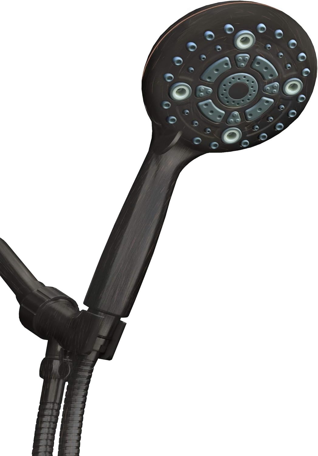 ShowerMaxx, Elite Series, 6 Spray Settings 5 inch Hand Held Shower Head, Extra Long Stainless Steel Hose, MAXX-imize Your Shower with Handheld Showerhead in Brushed Nickel Finish Pack of 2