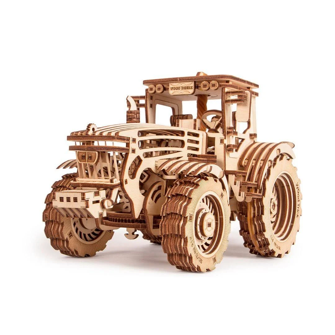 Tractor - 3D Wooden Mechanical Model Kit by WoodTrick.