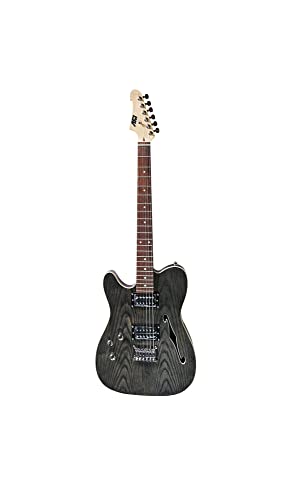 IYV 6 String Semi-Hollow-Body Electric Guitar, Left, Natural (ITF-350 LH)