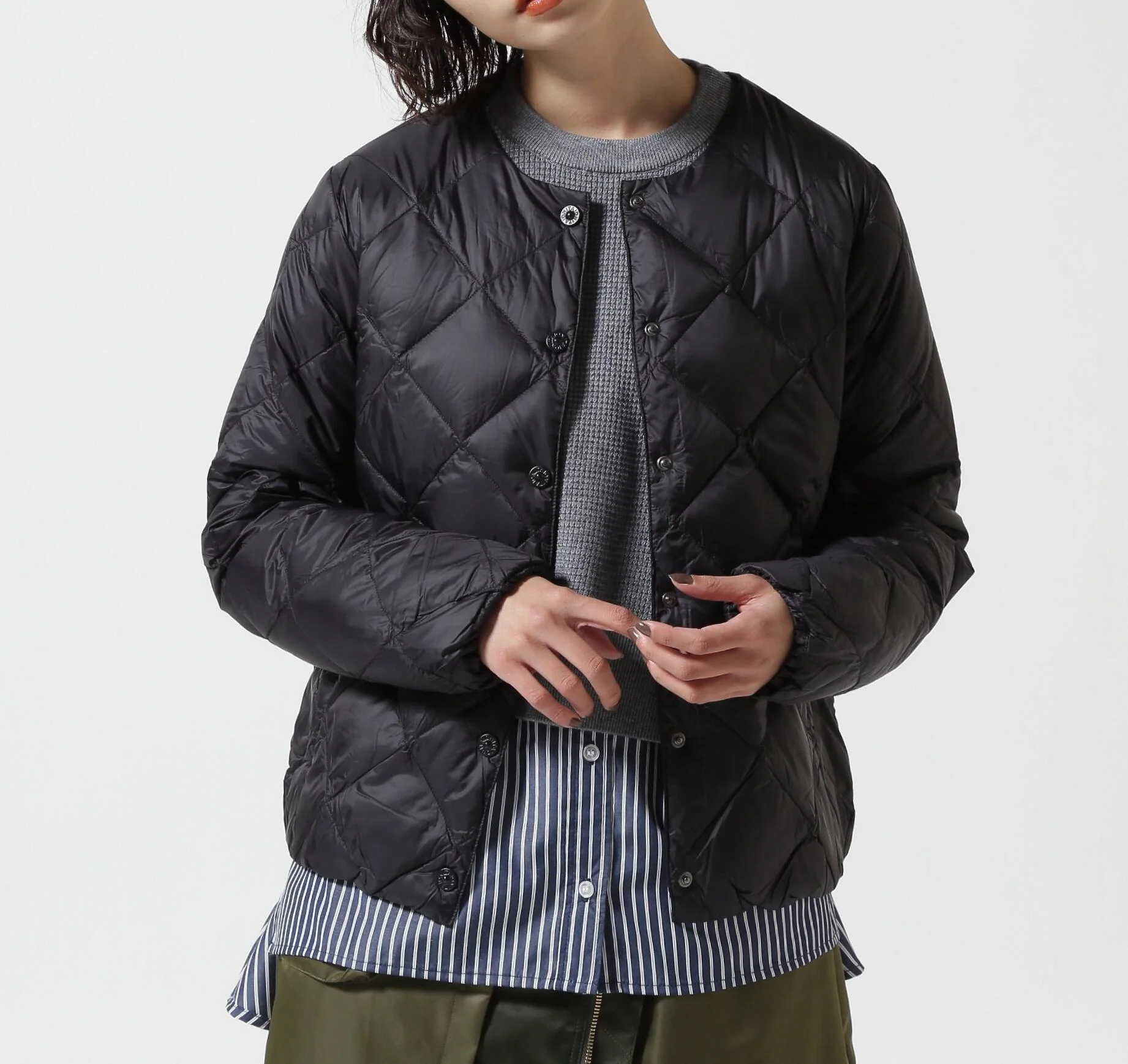 TAION/タイオン/TAION CITY CREW NECK DOWN JACKET