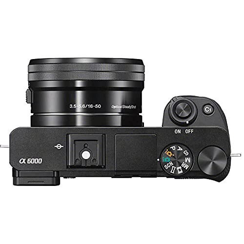 Sony Alpha a6000 Mirrorless Digital Camera with 16-50 mm Lens, 24 MP (White)