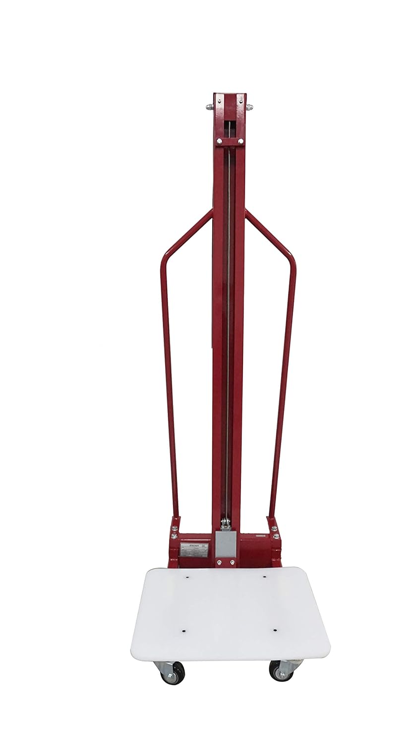 Pake Handling Tools - Winch Stacker, Manual Work Positioner Lift Truck - Steel Lightweight and Easily Maneuverable Lift with 440 lbs Capacity