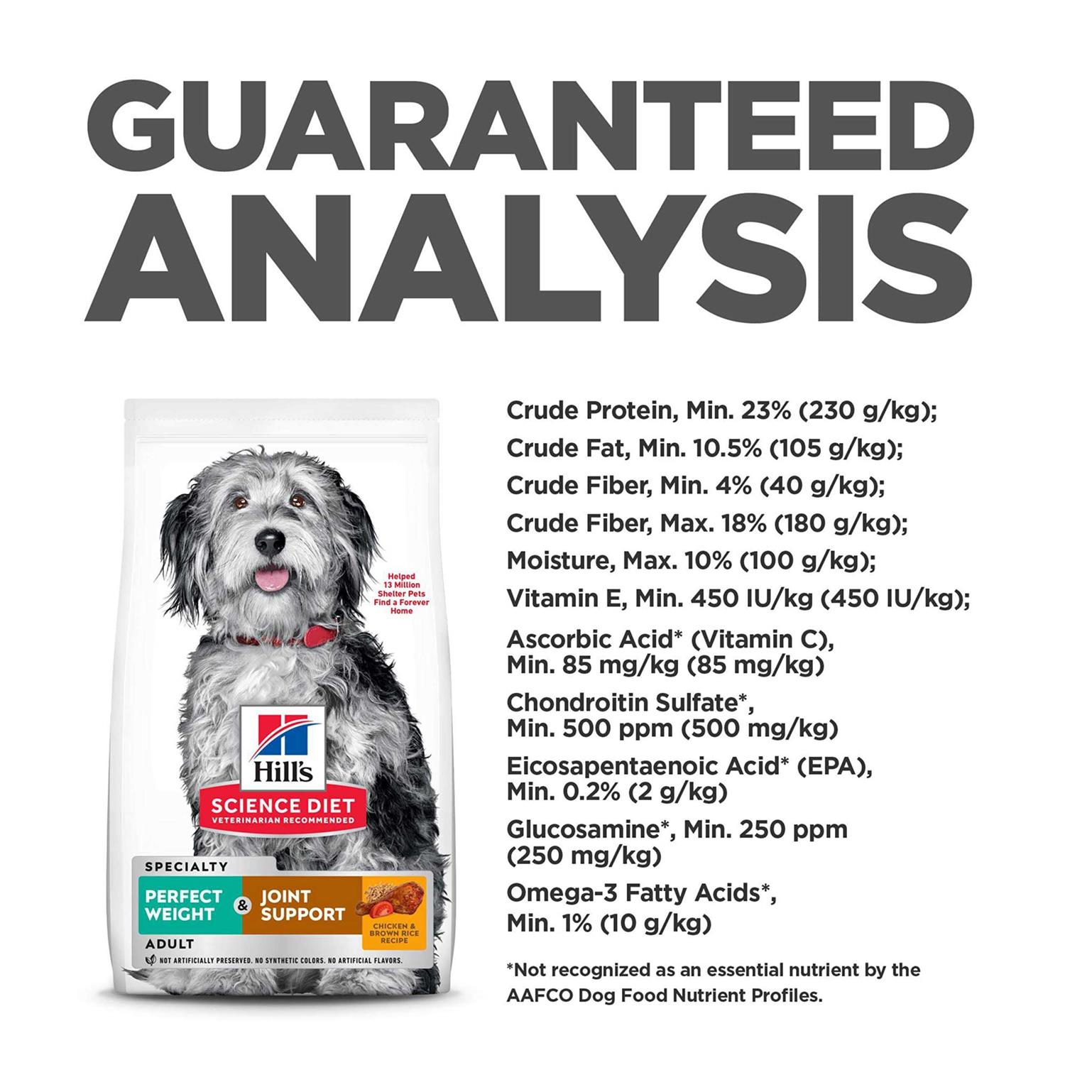 Hill's Science Diet Adult Perfect Weight &amp; Joint Support Chicken Recipe Dry Dog Food - Pet Supplies online store