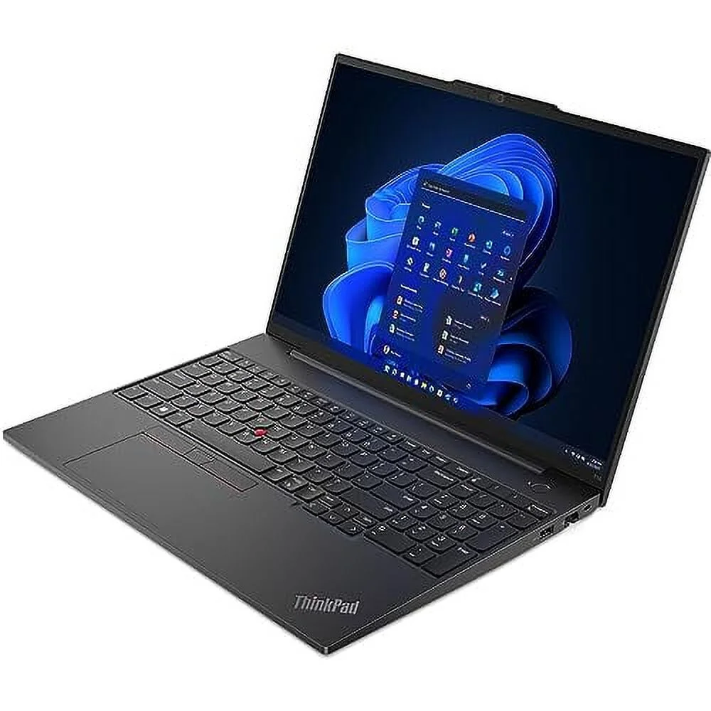 Lenovo ThinkPad E16 Gen 1 16.0" 60Hz IPS Business Laptop (AMD Ryzen 5 7530U 6-Core, 12GB RAM, 2TB PCIe SSD, AMD Radeon, Fingerprint, WiFi, Bluetooth, Webcam, Ethernet LAN (RJ-45, Win 10 Pro) w/Hub
