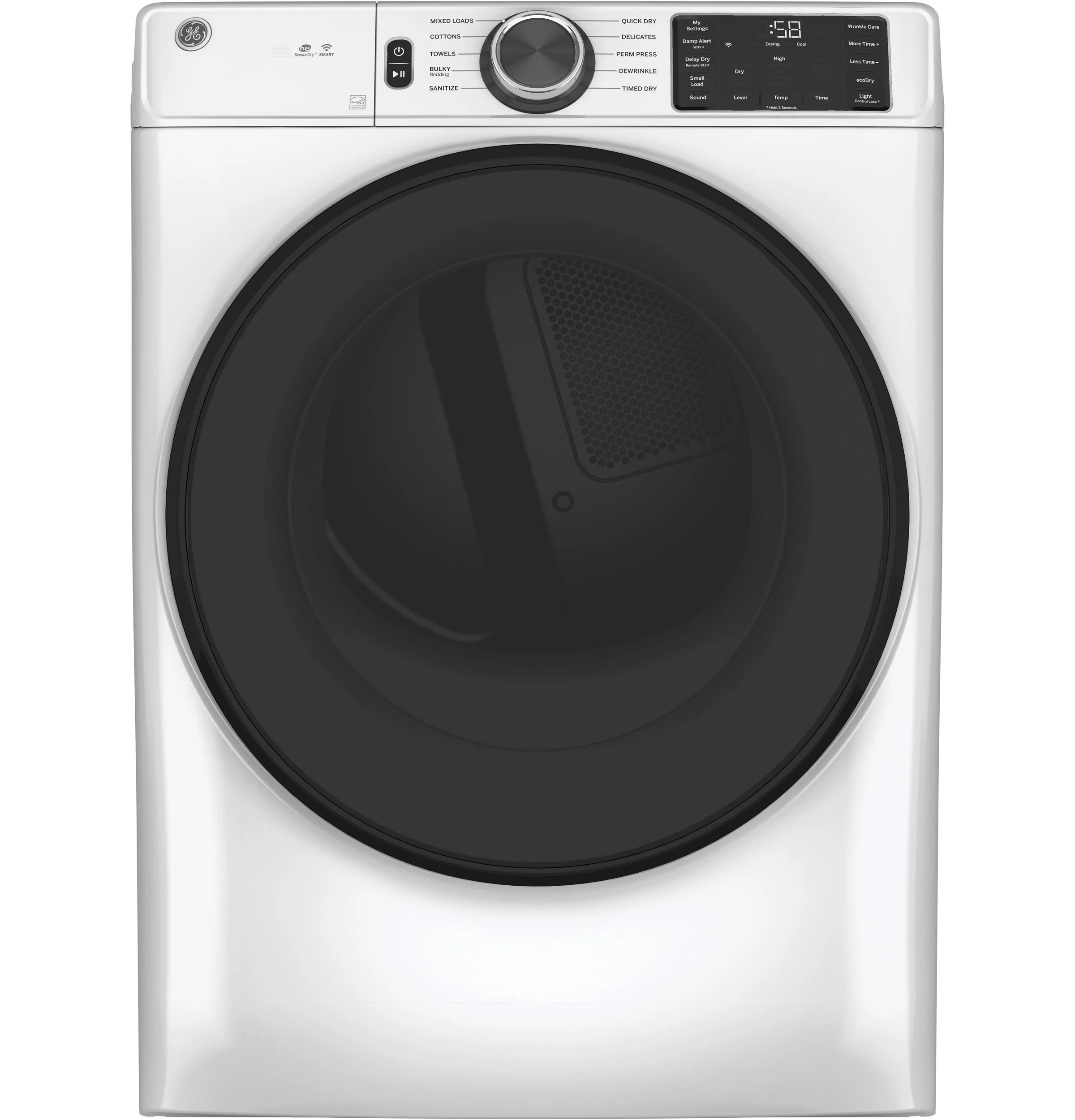Ge Gfd55gs 28" Wide 7.8 Cu Ft. Energy Star Rated Gas Dryer - White