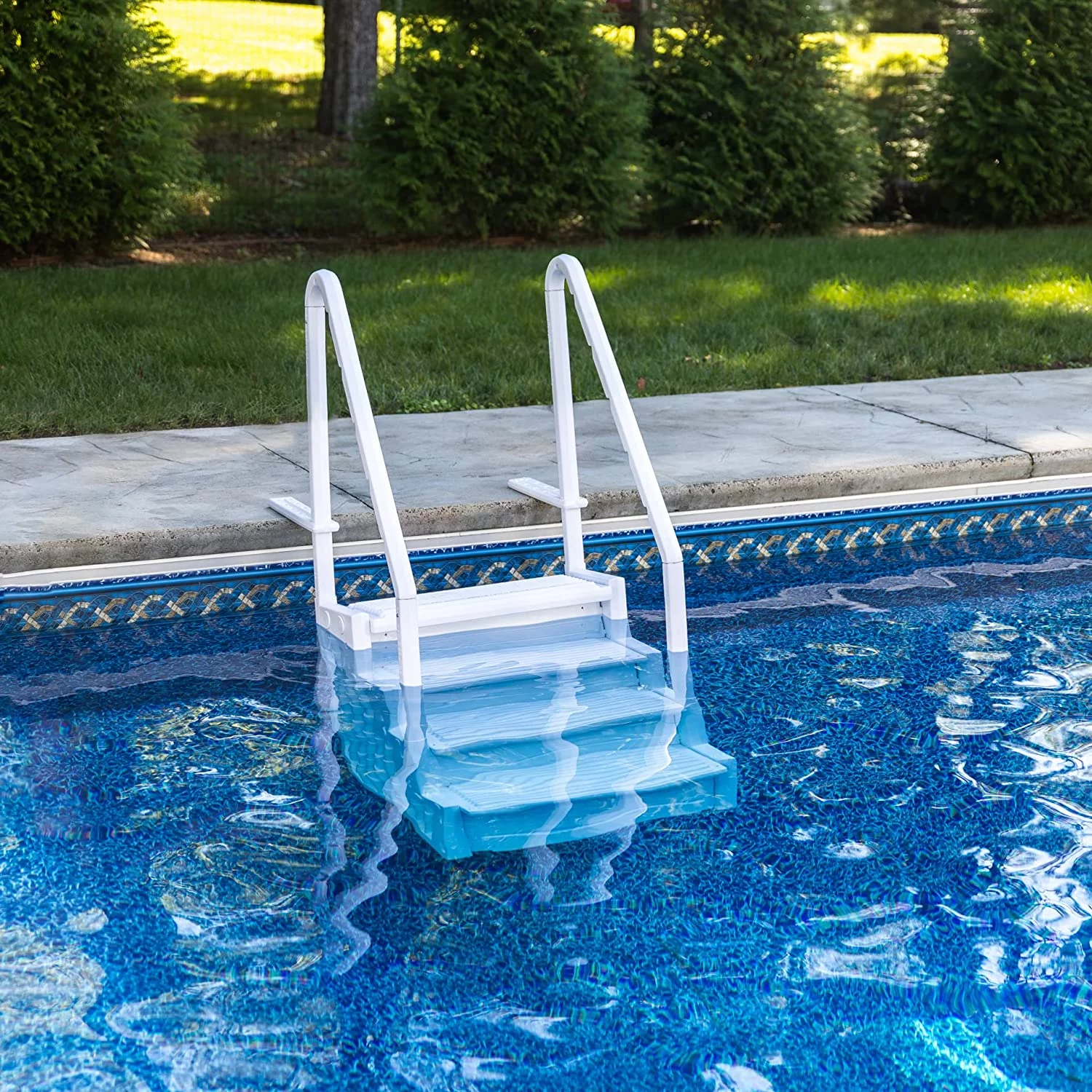 Easy Pool Step Ladder for Above-Ground Pools