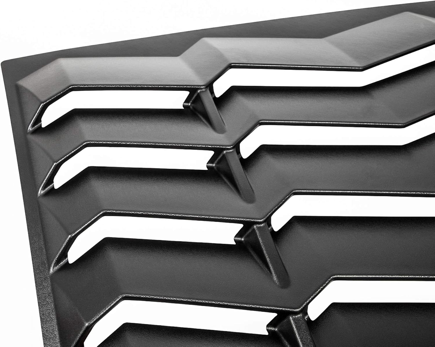 LE-JX Matte Black Rear+Side Window Louver Cover 2/Set Compatible with 2011-2021 Dodge Charger in GT Lambo Style Custom Fit All Weather ABS