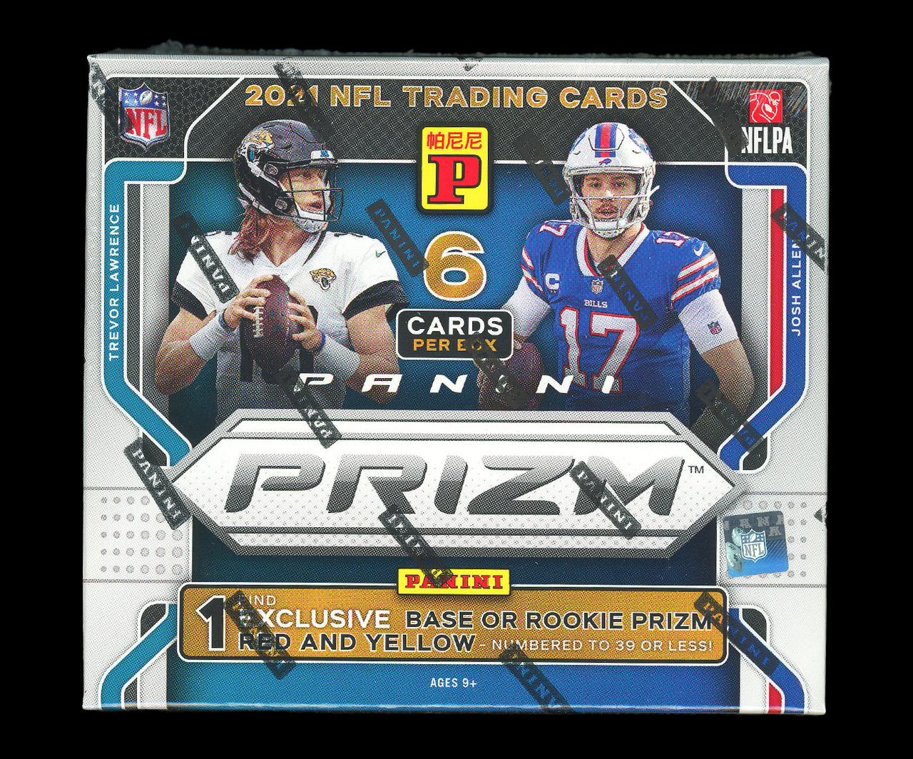 NFL Panini 2021 Prizm Football Asia Tmall Trading Card Box (1 Pack Per Box; 6 Cards Per Pack)