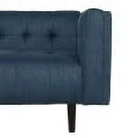 GDF Studio Konnor Contemporary Fabric 7 Seater Sectional Sofa, Navy Blue and Dark Brown