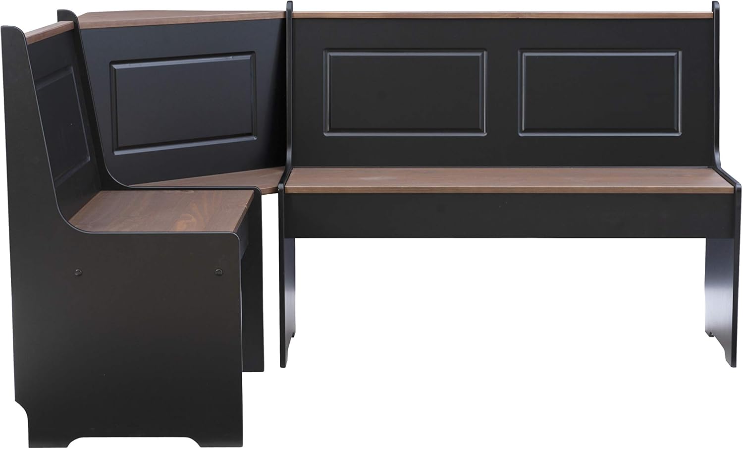 Linon Black and Pecan Breakfast Dining Set Ardmore Nook