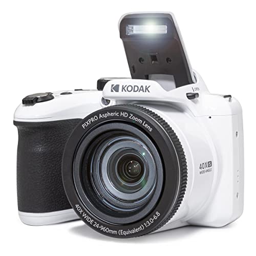 KODAK PIXPRO AZ405-BK 20MP Digital Camera 40X Optical Zoom 24mm Wide Angle Lens Optical Image Stabilization 1080P Full HD Video 3" LCD Vlogging Camera. Bundle with SD Card and Camera Bag