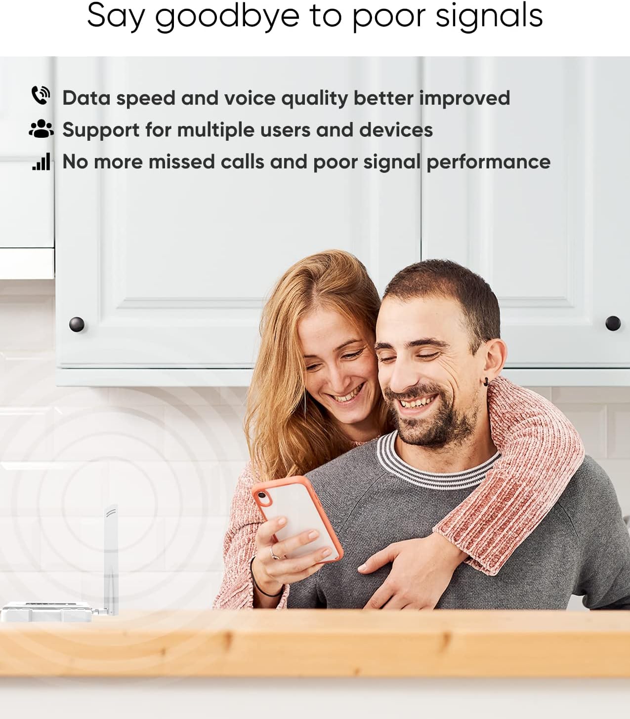 Amazboost Cell Phone Booster For Home Up to 2,500 sq ft| Cell Phone Signal Booster Kit | Boosts 3G/4G/5G LTE Data | Compatible with All US Carriers AT&T, Verizon, T-Mobile, Sprint& More | FCC Approved