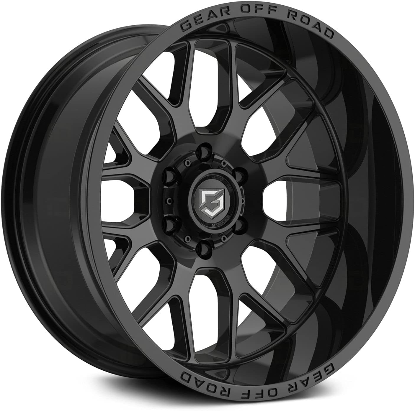 Gear Off Road 763B Raid 20x10 6x135-12mm Gloss Black Wheel Rim 20" Inch