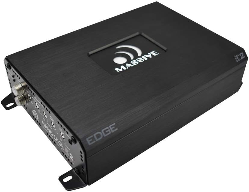 Massive Audio E3 - Car Audio 2,800 Watt Nano Edge Series, Monoblock Car Amplifier, Bass Boost, 1 Ohm Stable