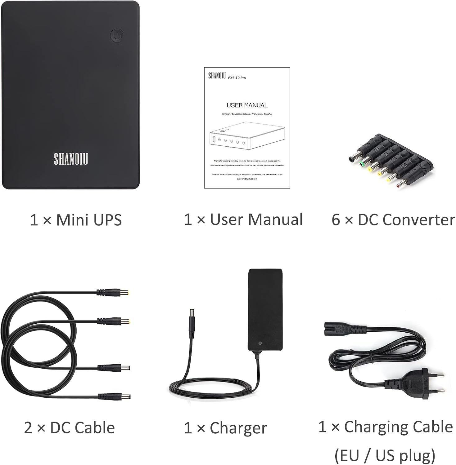 Mini UPS Battery Backup 20000mAh Uninterruptible Power Supply for Router, Modem, Security Camera with Input DC Output USB 5V DC 5V 9V 12V 3A Pack of 2