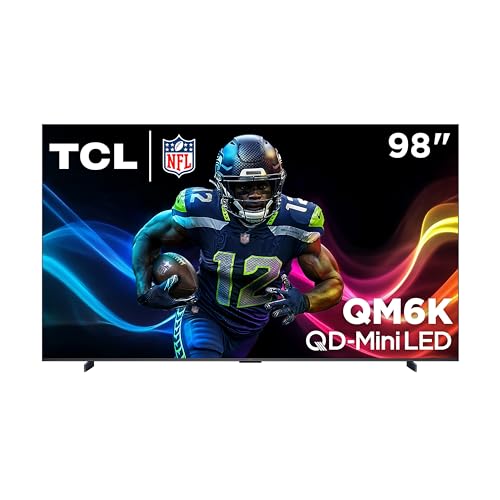 TCL 65-Inch Class QM6K Series QD-Mini LED 4K UHD Google Smart TV Best Value Mini-LED TV - QLED, 144hz, 288hz Gaming Rate, High Contrast Screen, Onkyo Audio, Dolby Atmos (65QM6K, 2025 Model)