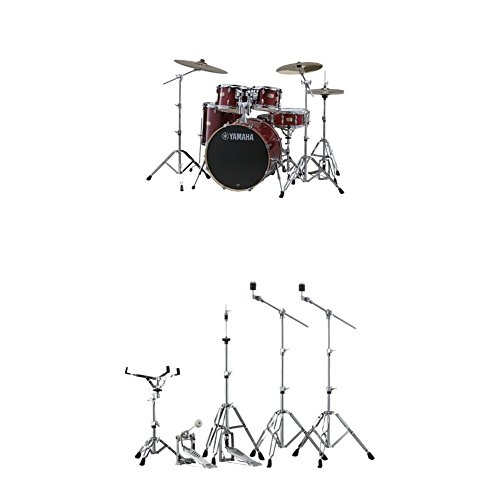 Yamaha 5pc Shell Pack with a 20" Kick 14” Snare Drum in Honey Amber for Students and Working Drummers, (SBP0F50HA)